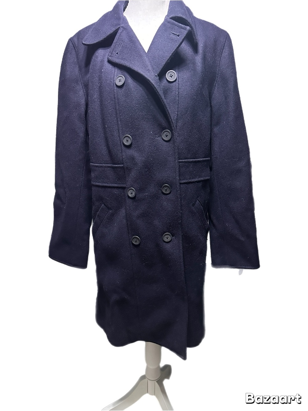 GAP Navy Double-Breasted Wool  Pea Coat SZ M